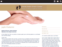 Tablet Screenshot of fourstatesfootclinic.com